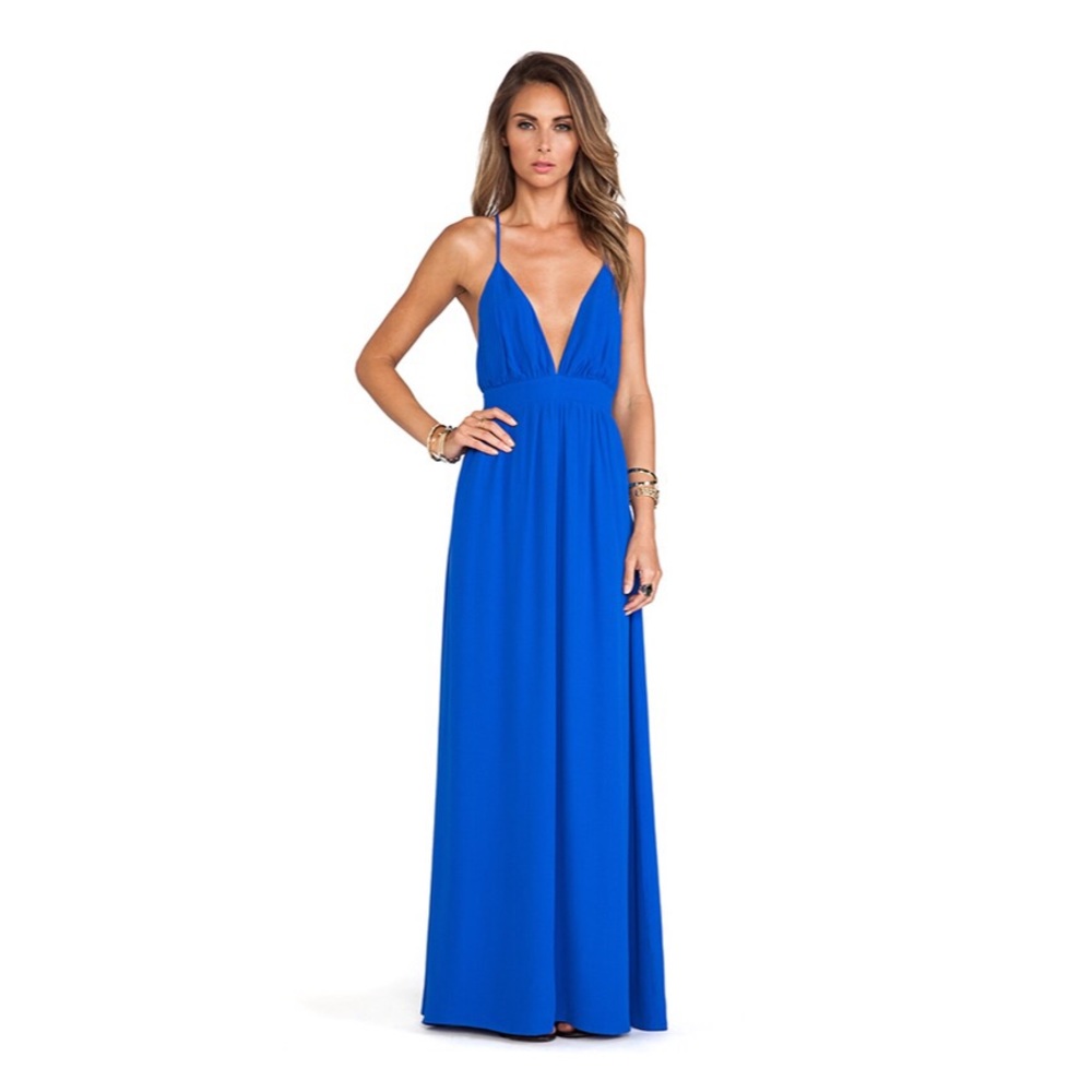 Lovers + Friends Good As Gold Maxi Dress in Cobalt